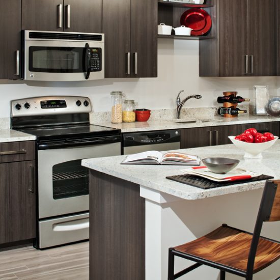 Grayson Flats Staged Kitchen-Bath