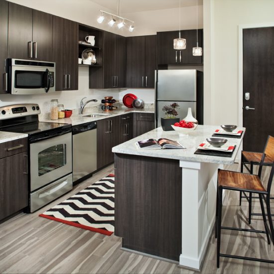 Grayson Flats Staged Kitchen-Bath
